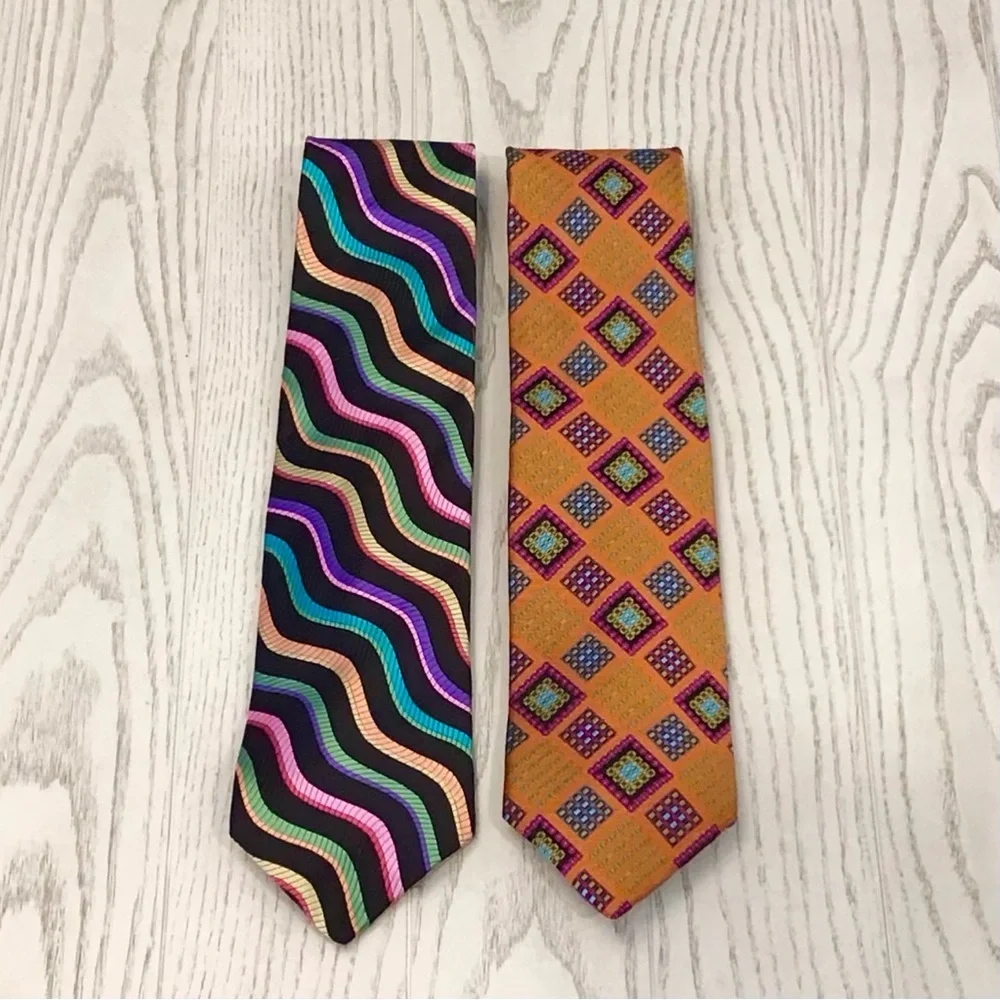 Robert Talbott Handsewn Silk Colorful  Patterned Ties Set Nordstrom USA Made